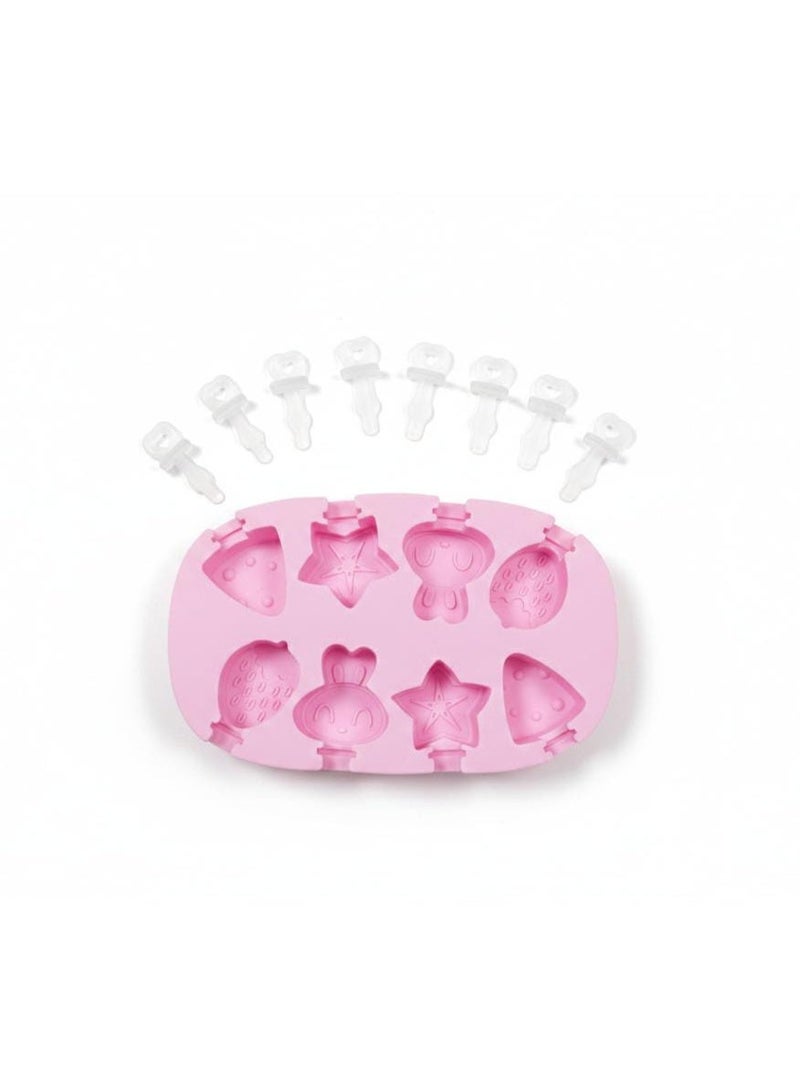 Spaceshoop Multi Shape Silicone Mini Pop Mold 8 Cavity DIY Healthy Snack Maker for Ice cream - Image 3